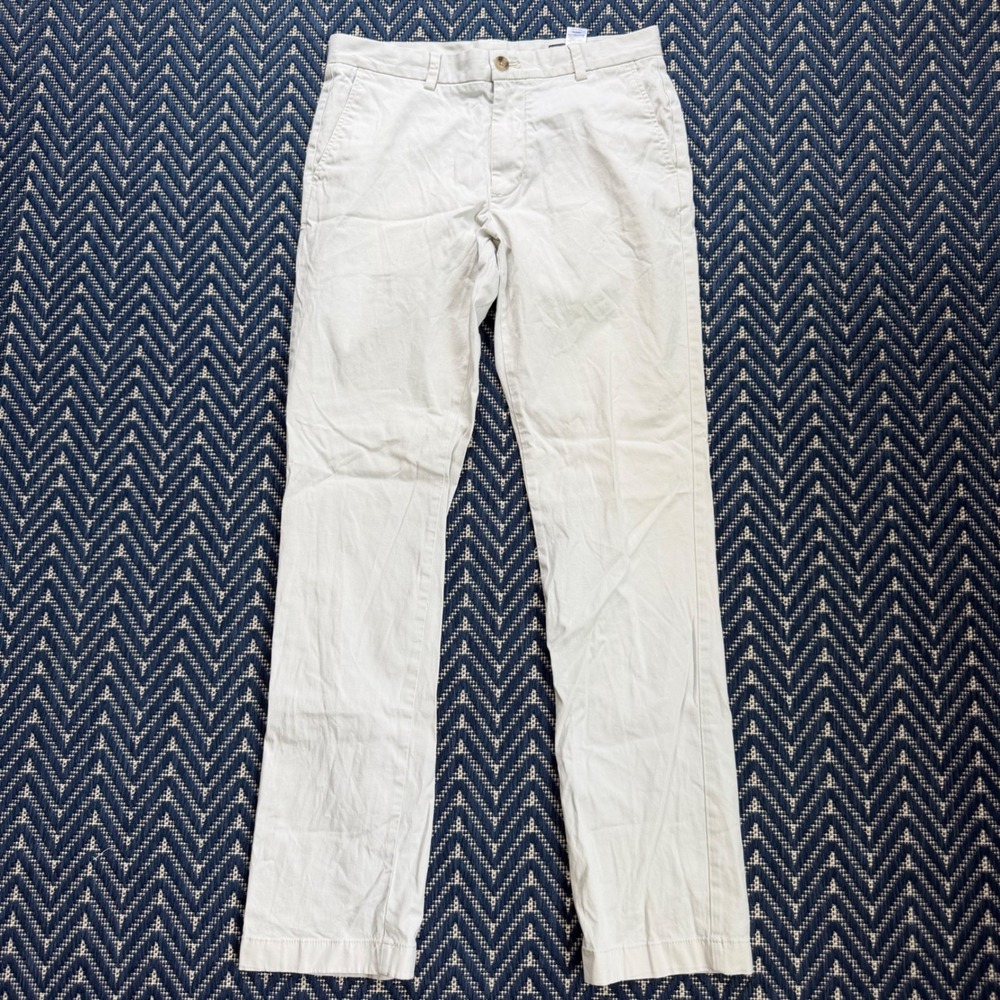 Vineyard Vines Breaker Pant Men 31x34 Stone Khaki Chino Straight Leg Cotton Pant